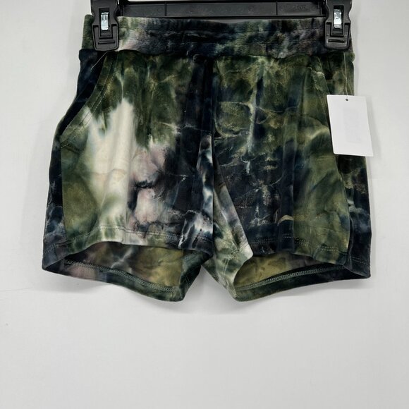 Freshman Kids' Plush Stretch Velvet Tie Dye Shorts In Sea Moss Size M (8/10) NWT - Picture 3 of 8